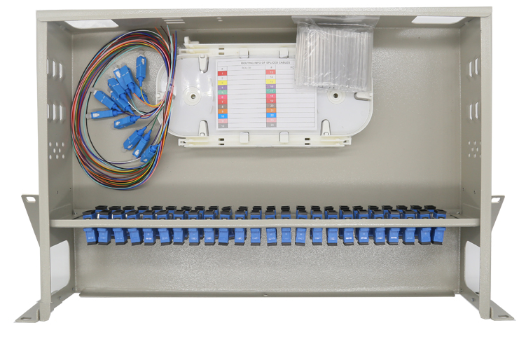 ODF 48 FO indoor đầy đủ phụ kiện chuẩn SC/UPC (nắp mở), mã AR-4819SUIN1
