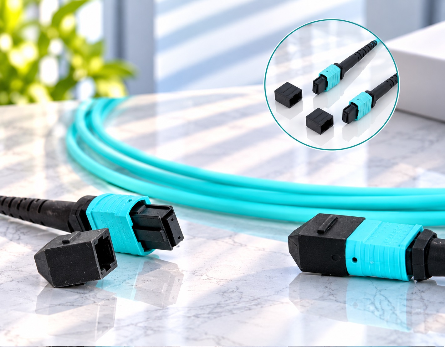 D&acirc;y nhảy quang MTP/MPO 12 sợi OM3 (MTP/MPO-MTP/MPO)