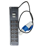 Thanh nguồn PDU 12 ổ cắm đa năng + jack cắm công nghiệp