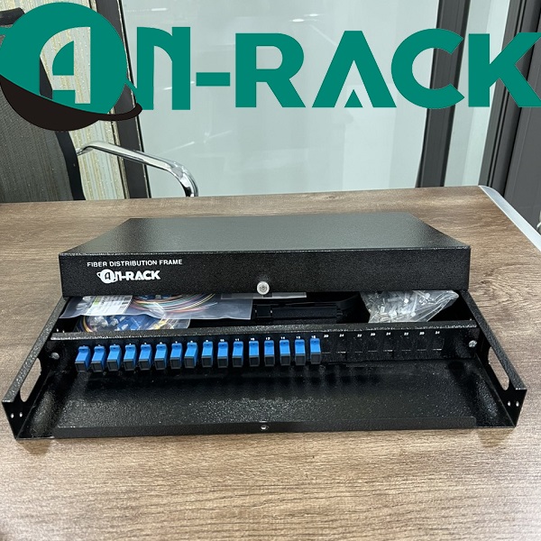 Hộp phối quang ODF 16FO lắp rack trong nhà chuẩn 19' AnRack : AR-1624SUINBL