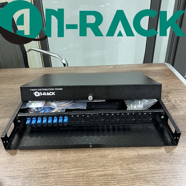 Hộp phối quang ODF 6FO lắp rack trong nhà chuẩn 19' Ancomteck : AR-0624SUIN