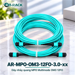 AR-MPO-OM3-12FO-3.0-xx: Dây nhảy quang MPO Multimode OM3 12FO