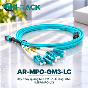 AR-MPO-OM3-LC: Dây nhảy quang MPO/MTP-LC 8 sợi OM3 (MTP/MPO-LC)