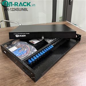 Hộp phối quang ODF 12FO lắp rack trong nhà chuẩn 19' AnRack : AR-1224SUINBL