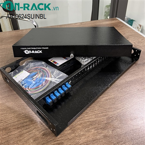 Hộp phối quang ODF 6FO lắp rack trong nhà chuẩn 19' AnRack : AR-0624SUINBL