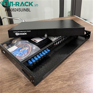 Hộp phối quang ODF 8FO lắp rack trong nhà chuẩn 19' AnRack : AR-0824SUINBL