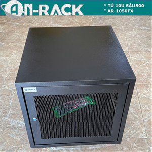 Tủ mạng, tủ rack 10U sâu 500 màu ĐEN hiệu AnRack, mã AR-1050XF