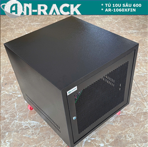 Tủ mạng, tủ rack 10U sâu 600 màu ĐEN hiệu AnRack, mã AR-1060XFIN
