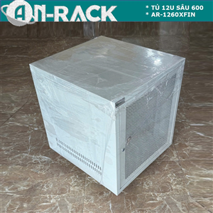 Tủ Mạng, Tủ Rack 12U sâu 600 màu GHI TRẮNG hiệu AnRack, mã AR-1260XFIN