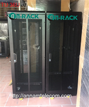 Tủ Rack 36U sâu D1000 màu GHI, TRẮNG, ĐEN, hiệu AnRack, mã AR-36100XF/AR-36100X