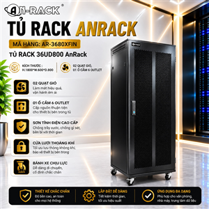 Tủ Rack 36U sâu D800  hiệu AnRack, mã AR-3680XFIN
